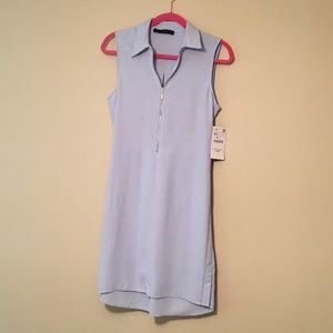 Sleeveless powder blue dress