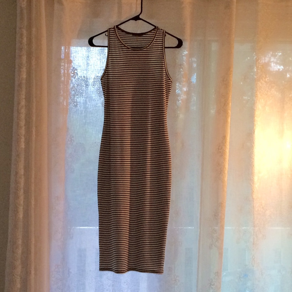 Summer striped tank top dress