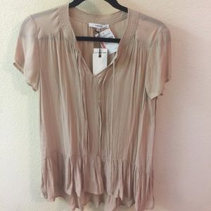 Drop waist cream top