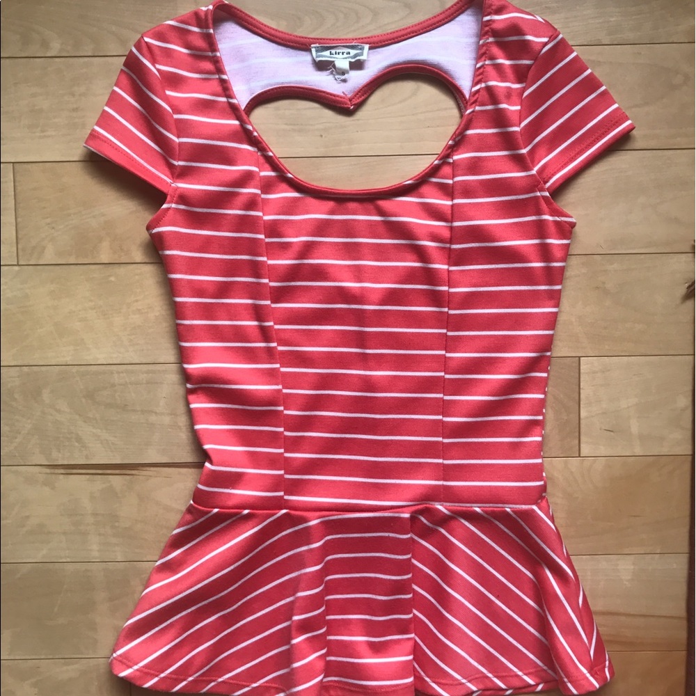 Peplum Cutout Top