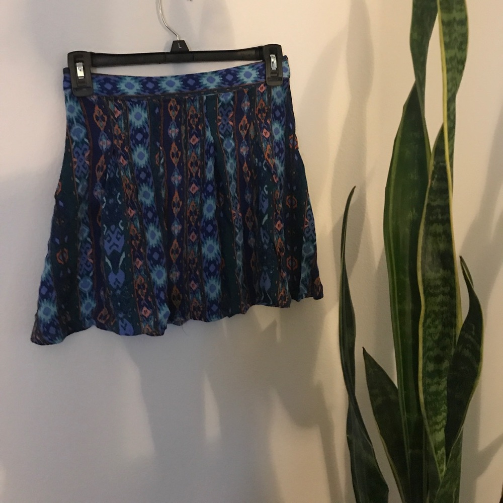 Blue forever 21 skater skirt