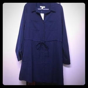 Navy shirt dress from Forever 21, size L