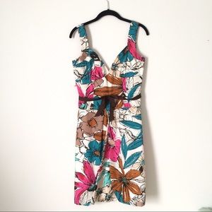BCBG Floral Silk Dress