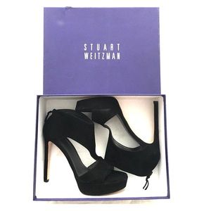 Stuart Weitzman HotStuff Black Suede Platforms