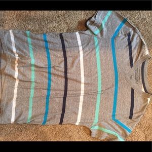 Men's American eagle striped v-neck tee