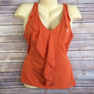 MICHAEL Michael Kors Ruffle Orange Tank Top