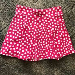 Girls Sz 10 Pink Polka Dot Skater Skirt