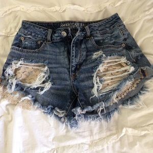 American Eagle Hi-rise Festival Shorts