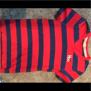Men's hollister striped v-neck