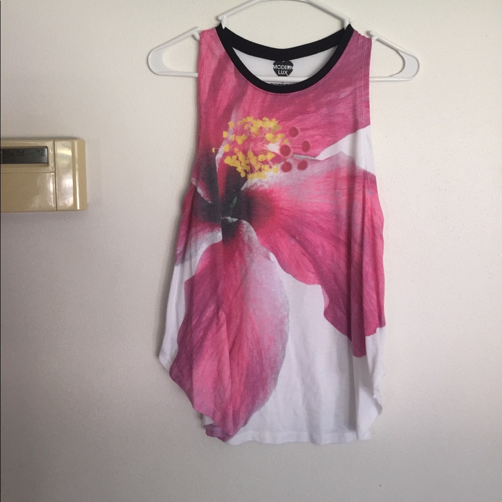 Modern lux floral tank top