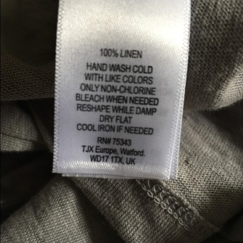 Cynthia Rowley Grey Linen Drawstring Pockets Racer - Picture 8 of 8