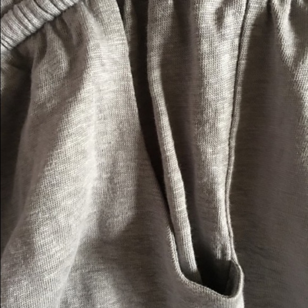 Cynthia Rowley Grey Linen Drawstring Pockets Racer - Picture 5 of 8