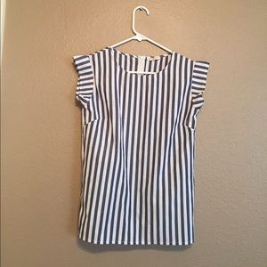 Kingdom & State Blue and White stripped blouse