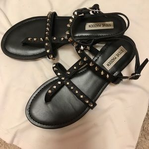 Black Steve Madden sandals, size 8.5