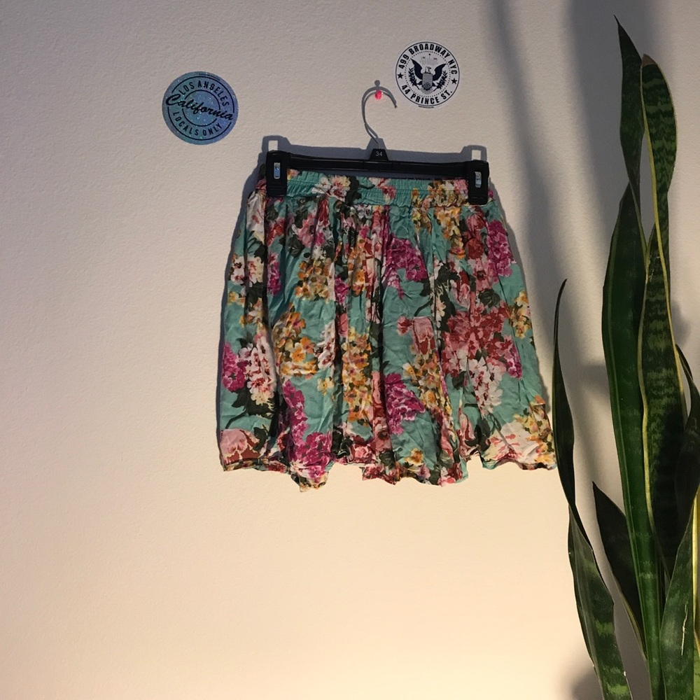 Blue brandy skirt floral discontinued