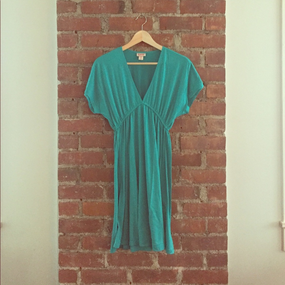 Turquoise v-neck tunic/dress