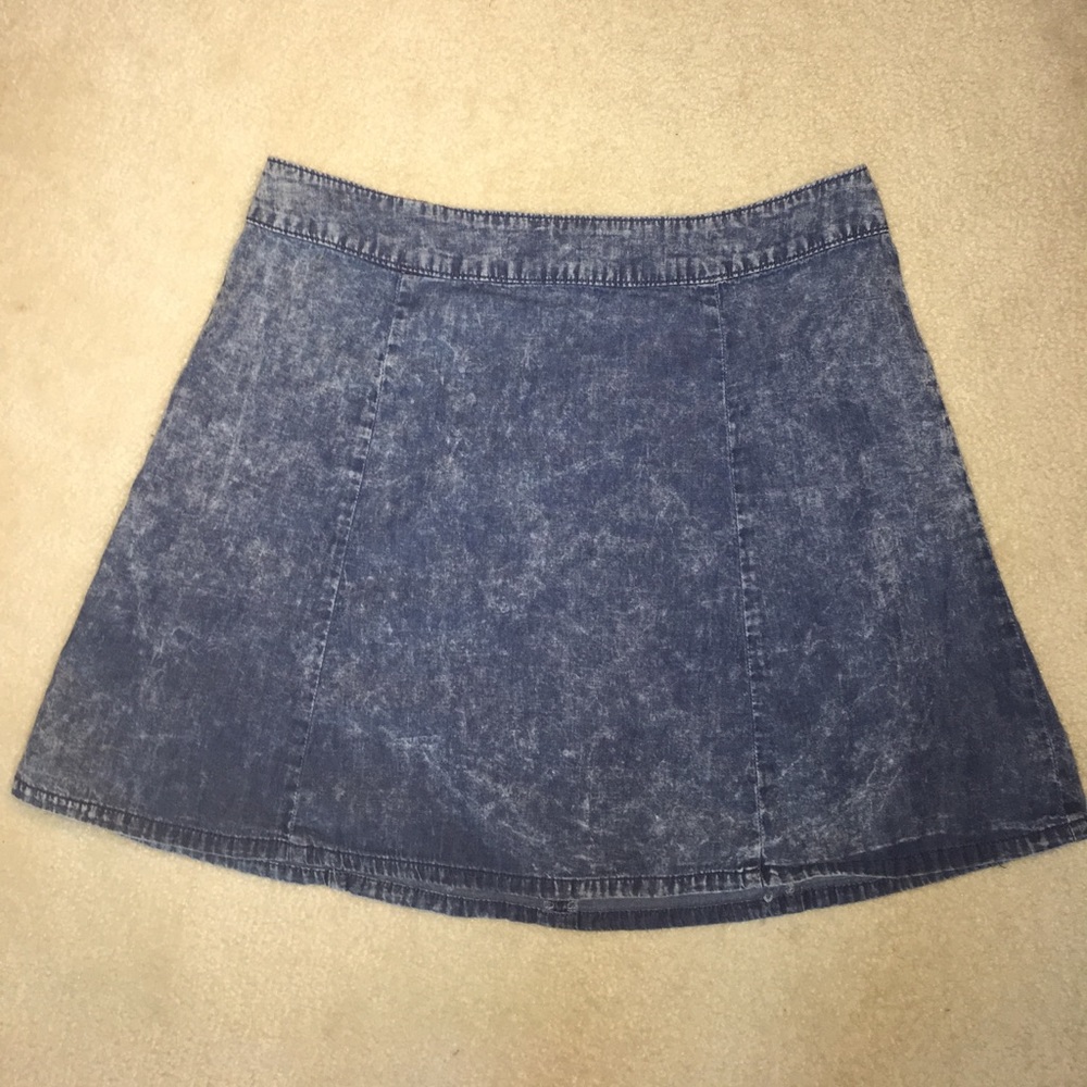 Faux Denim Skirt