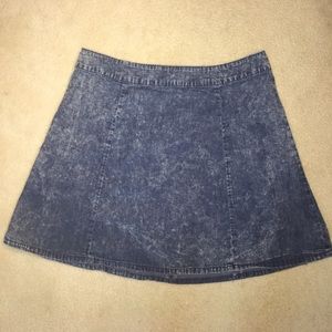 Faux Denim Skirt