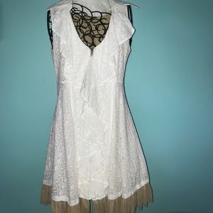 Lace zip-up dress