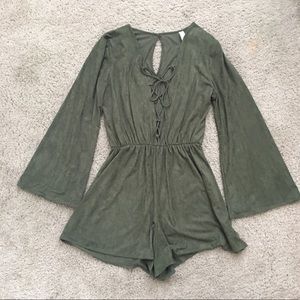 Peppermint Velvet Romper