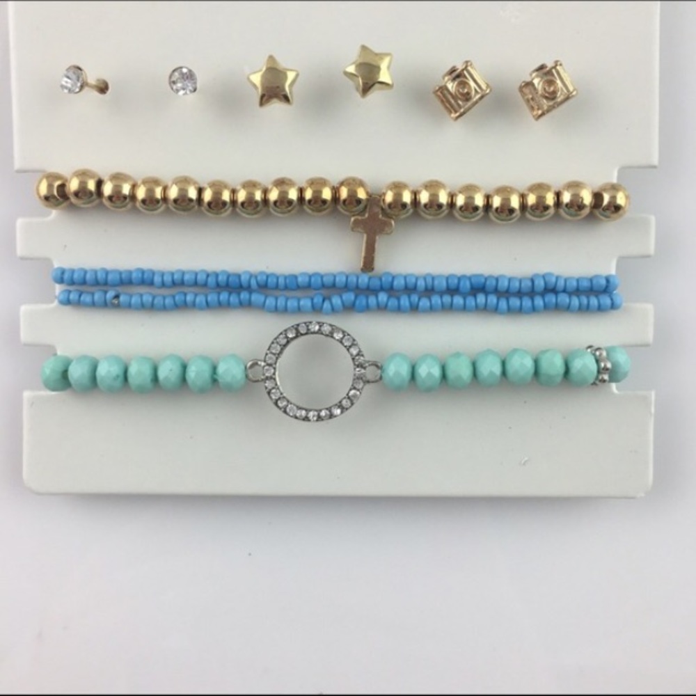Turquoise💧Bracelet and Earrings Set