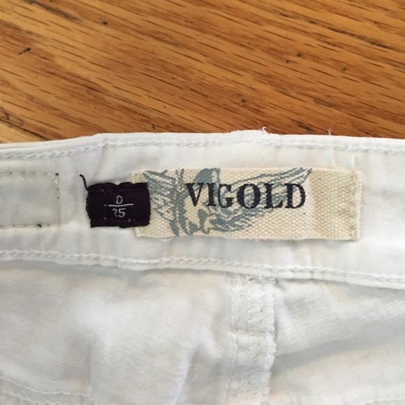 White Denim Vigold Cutoff Shorts - Picture 4 of 4