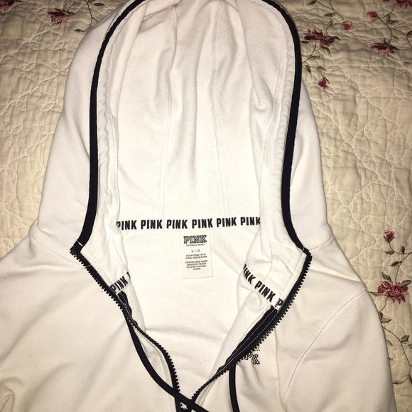 🎀VS PINK WHITE ZIP UP JACKET🎀 - Picture 2 of 8