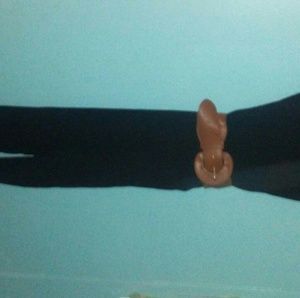 Black jumper with belt keyhole n back