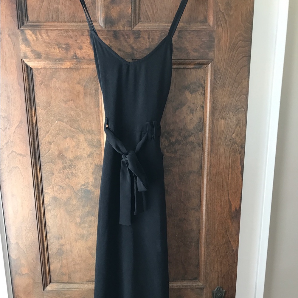 Strappy black maxi dress