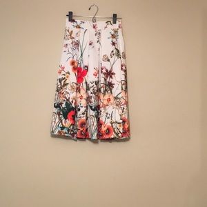 Floral midi length skirt