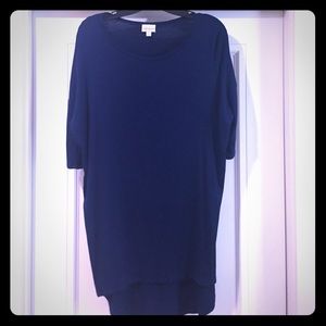 EUC- LulaRoe Navy Blue Irma Tunic; size XS