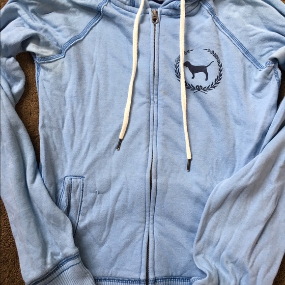 Baby blue Victoria's Secret zip up - Picture 2 of 4