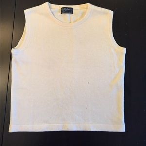 Cream Burberry Tank Sweater