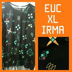 EUC LuLaRoe XL Irma hi-lo tunic CROSS POSTED
