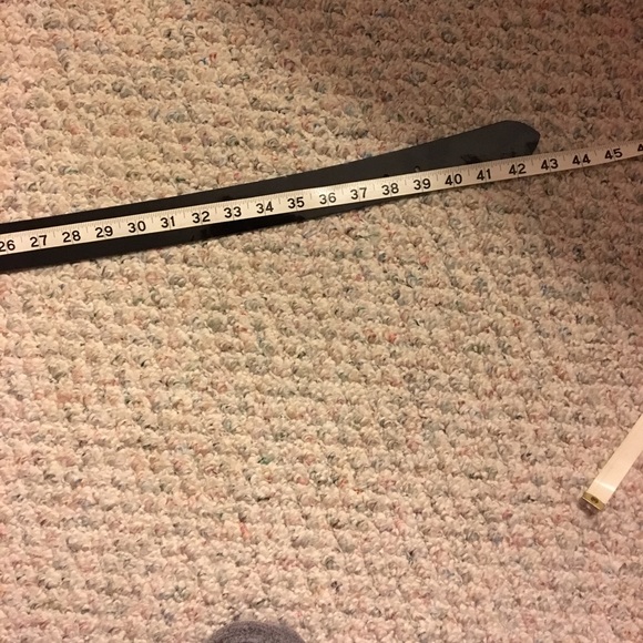 Black "patent leather " belt with silver buckle - Picture 5 of 5