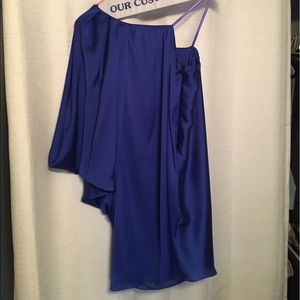 Blue one shoulder dress