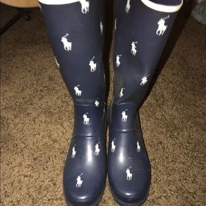Ralph Lauren Polo rain boots size 7!!