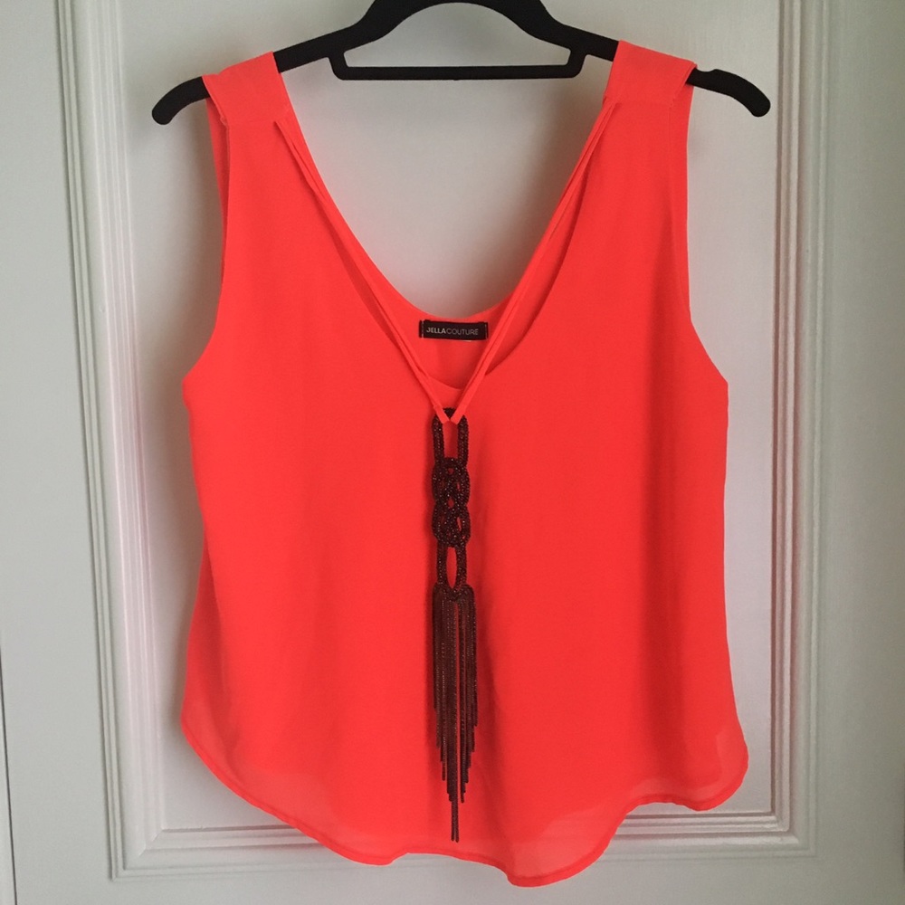 Bright Red/Orange Tank Top