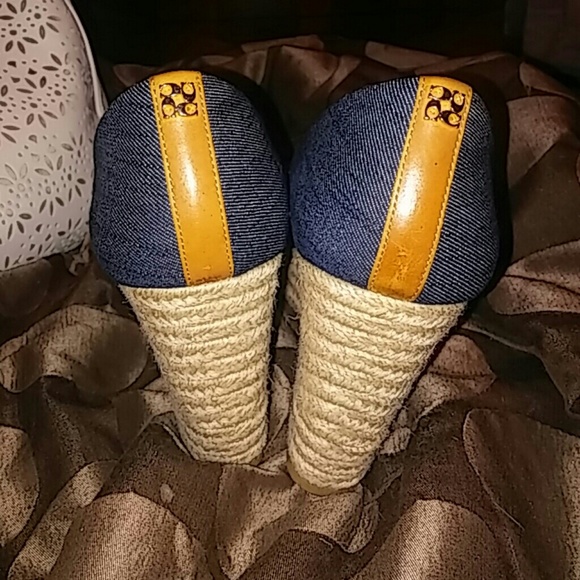 Coach Denim Wedges - Picture 2 of 4
