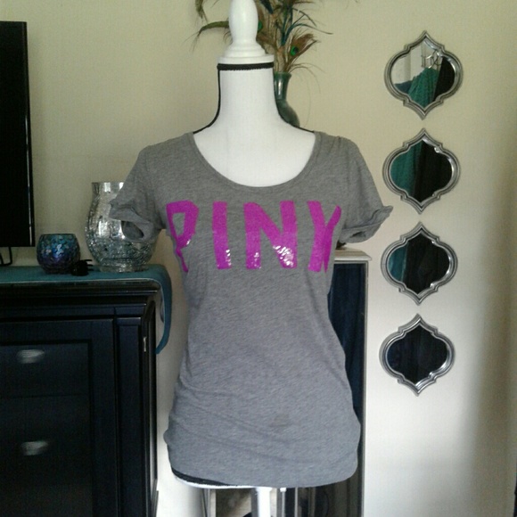 PINK Victoria's Secret Tops - PINK Victoria's Secret tee shirt with sequins S