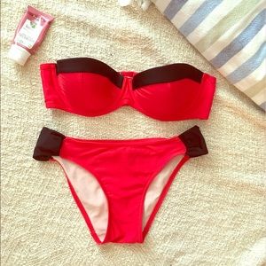 ASOS bikini 36 B strapless top and size 4 bottom