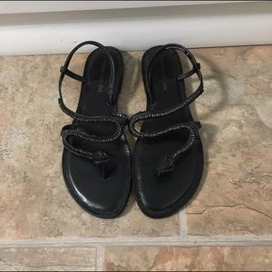 Antonio Melani Seraphinatwo Snake Sandals Black