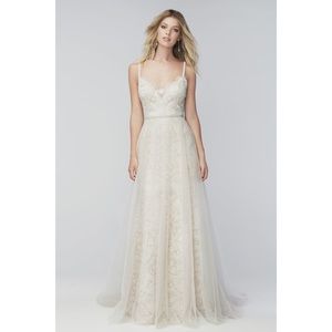 Watters Wtoo Windsor wedding dress over skirt