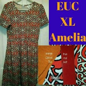EUC LuLaRoe XL Amelia dress CROSS POSTED