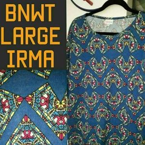 BNWT LuLaRoe Large Irma hi-lo tunic CROSS POSTED