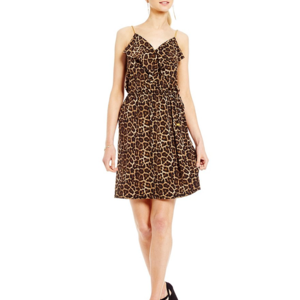 MICHAEL Michael Kors Leopard Print Matte Jersey