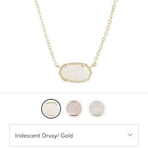 Kendra Scott Elisa necklace -Iridescent Drusy/Gold