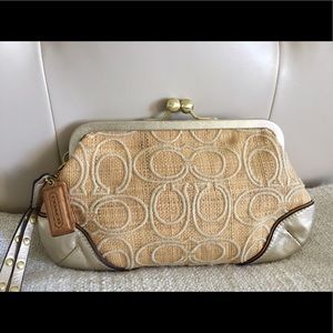 Coach Kisslock Wristlet!