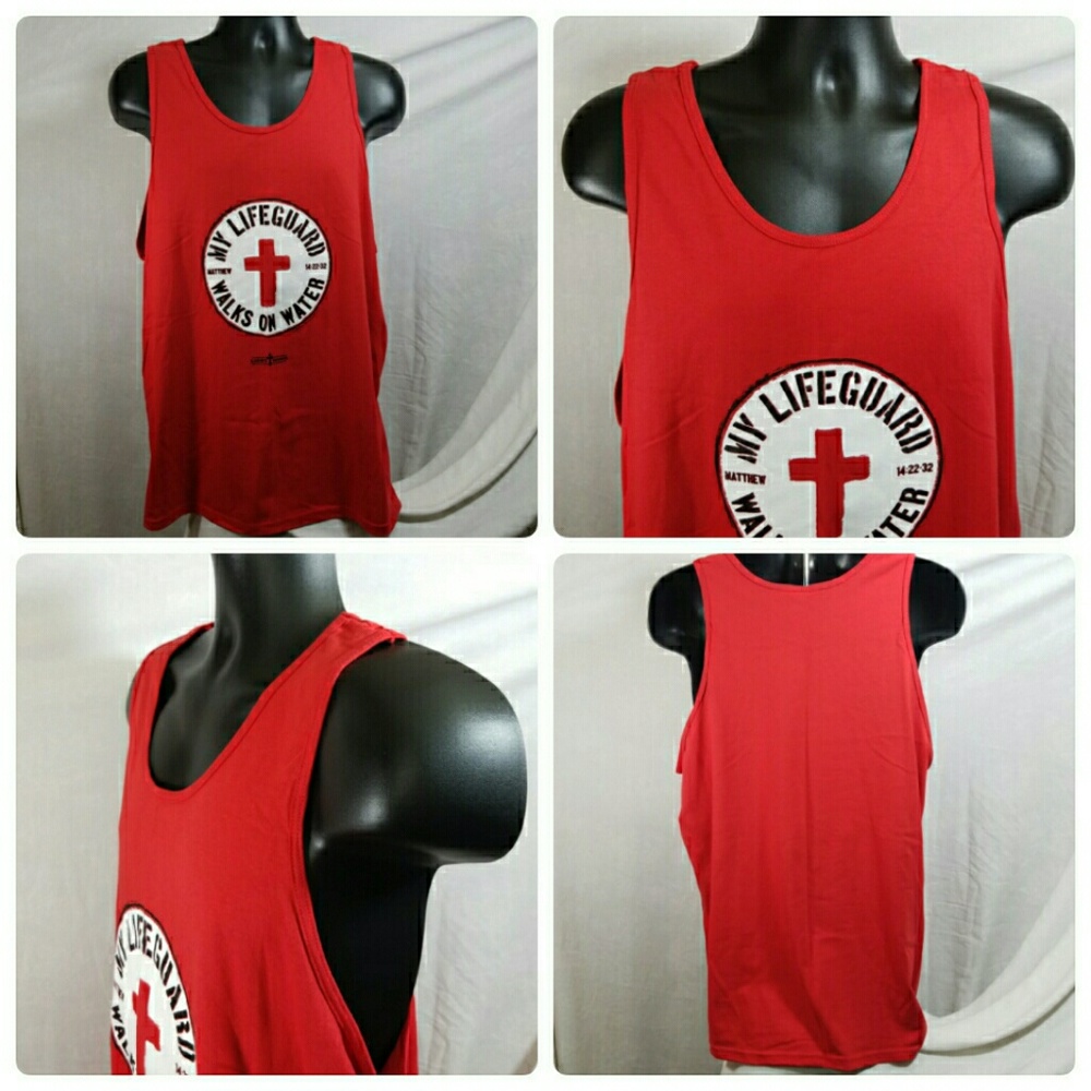 New Light Source Christian Lifeguard Tank Top