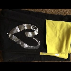 Victoria's Secret cropped yoga pants.